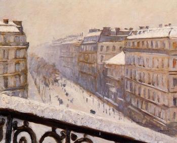 Gustave Caillebotte : Boulevard Haussmann Snow